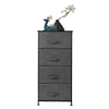 Bedside Storage Cabinet Drawers Fabric Metal Frame Sofa Side Bedroom Nightstand