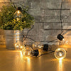 100-20LED SOLAR POWERED RETRO BULB STRING LIGHT GARDEN OUTDOOR FAIRY SUMMER LAMP
