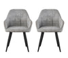Set of 2 Faux Matte Suede Leather Dining Chairs Accent home & restaurants Adrian