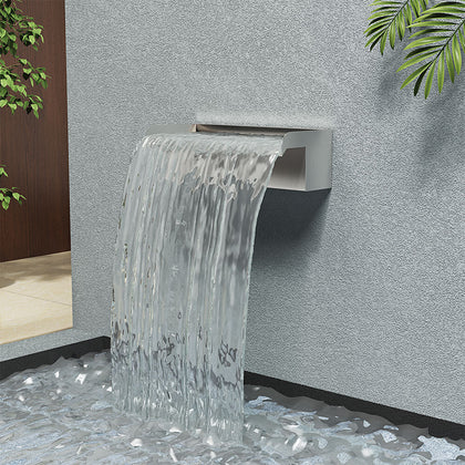 Stainless Steel Waterfall Feature Cascade Garden Pond Pool Water Blade Fountain