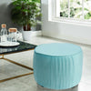 Round Velvet Blue Makeup Dressing Table Stool Footstool Ottoman Sofa Pouffe Seat