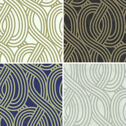 NEW P&S WAVE STRIPE TEXTURED GLITTER MOTIF METALLIC EMBOSSED WALLPAPER ROLL