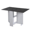Kitchen Rolling Drop Leaf Dining Table Folding Narrow Table with Drawer/Shelves