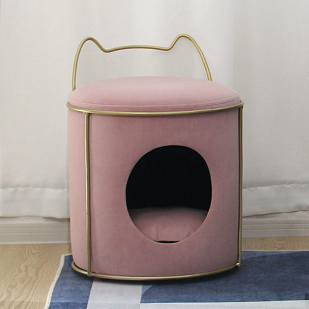 Pet Indoor House Cat Puppy Dog Bed Stool Nest Hideout Cave Igloo Hammock Cushion