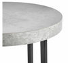 Concrete-Look Round Side Table Modern Lightweight Contemporary Furniture