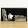 Large Black Square LP/Vinyl Music Record Storage Cube/Cabinet Home Display Unit