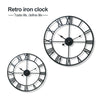 Large Wall Clock Roman Numerals Indoor Giant Open Face Metal 40CM Round Modern