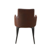 2 Pcs Faux Leather Dining Chairs Armchairs Office Kitchen Brown Grey Industrial