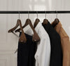 5PCS Industrial Vintage Suit Coat Hangers Wonder Wooden Hanger Closet Organise