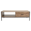 Rectangle Coffee Table with Storage Drawer Shelf Living Room Furniture 120x60cm