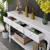 Slim Console Table White with Drawers Sideboard TV Stand Unit Narrow Hallway