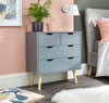 CHEST OF 4-DRAWERS BEDSIDE TABLE CABINET STORAGE NYBORG BEDROOM FURNITURE