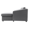 Modern 7.2ft Reversible Sectional Storage Sleeper Sofa Bed L-Shape 3 Seat Chaise