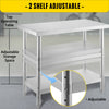 Commercial Stainless Steel Table BBQ Prep Table 24x14x33 In Restaurant