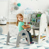 3-In-1 Kids Table & Chair Set Adjustable Drawing Board Toddler Art Easel Set