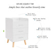 White Bedside Table Cabinet Nightstand with 3 Drawers Storage Bedroom Furniture