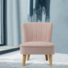 Velvet Occasional Tub Chair Armchair Vanity Chair Pink Padded Backed Dining Room