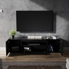 Black 180cm High Gloss TV Stand Cabinet Unit with RGB LED Living Room Furniture