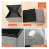 Grey Linen Folding Storage Ottoman Pouffe Seat Foot Stool Foldable Storage Stool