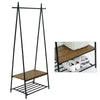 Metal Clothes Rail Rack Garment Hanging Coat Display Stand w/Shoe Storage Shelf