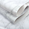 5M Glossy White Grey Marble Vinyl Film Wrap Sticky Back Self Adhesive Sticker