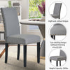 Dining Chairs Set 2X High Back Padded Seat Nailhead Trim Kitchen Livingroom Grey