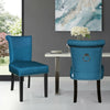 2x Crushed Velvet Dining Chairs Knocker Back/Ring Back Padded Seat Kitchen Chair