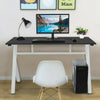 Computer Home Office Desk Corner Wood Metal Desktop Table PC Study Workstation