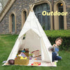Cotton Canvas Kids Teepee Tent Children Wigwam Indoor Outdoor Play House Large