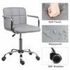 Swivel Office Chair Padded Seat Faux PU Leather Computer Chair Adjustable Height
