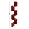 Floating Corner Shelf Wall Mounted Bookshelf Storage Display Unit 5 Tier UK