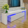 200cm RGB Moern Furniture TV Unit Cabinet Stand Doors LED Light With Drawer UK