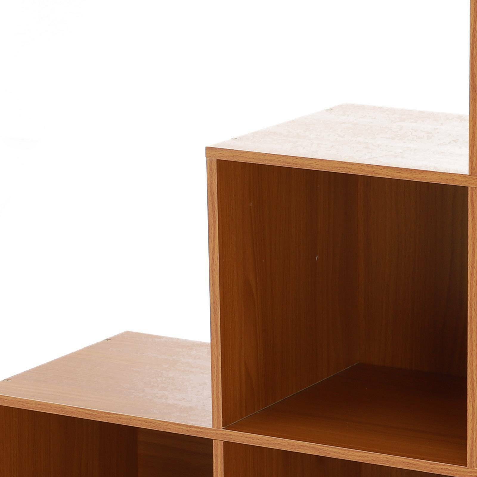 6 Cube Step Storage Bookcase Unit Shelf Home Office Organiser Display Box NEW