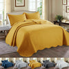 Luxury Quilted Bedspread Throw Set 3 PCs Sofa Bed Cover Single Double King Size