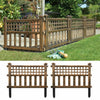 Pack of 4 Bronze Plastic Fence Panels Garden Lawn Edging Plant Border Landscape