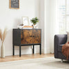 Industrial Side Cabinet Slim Vintage Sideboard Bedside Storage Cupboard Small