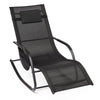 Mondeer Rocking Lounger Chair Zero Gravity Rocker Patio Garden Recliner Black