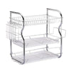 3 Tier Kitchen Dish Drainer Rack Plate Bowl Cutlery Sink Tool Holder D