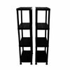 NEW! 2x 4 Tier Black Plastic Heavy Duty Shelving Racking Storage Unit
