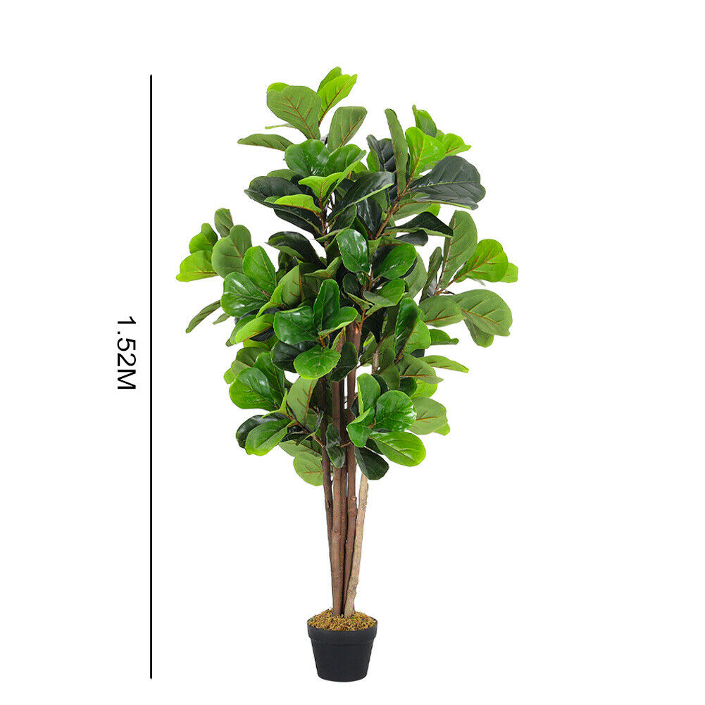 152cm Artificial Plant Potted Fiddle Fig Tree Indoor Outdoor Realistic Decor