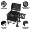 Portable Larget BBQ Charcoal Grill Barbecue Smoker W/ Side Table Outdoor