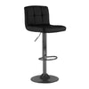 Matt Matte Black Base Gas Lift Swivel Faux Leather Kitchen Breakfast Bar Stool