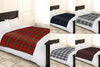 Soft Warm 120x150cm Single Tartan Check Sofa Throw Bed Fleece Travel Car Blanket