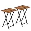 Folding TV Tray Set of 2 Camping Party Picnic Table Laptop Table Outdoor