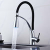 Modern Kitchen Sink Mixer Taps Swivel Spout Dual Lever Tap Mono Chrome Faucet UK