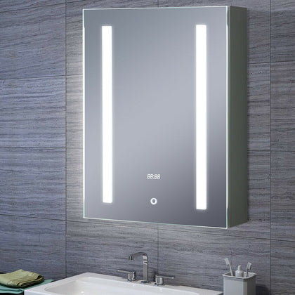 Illuminated LED Bathroom Mirror Cabinet with Touch Sensor Switch Shaver Socket