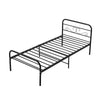 Austin Metal Bed Frame 3ft Single Size Solid Bedstead Base Headboard Black