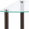 mDesign Corner Shelf – 3-Tier Free Standing Compact Dark Bronze / Clear Glass