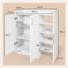 Modern Shoe Cabinet Wooden Storage Entryway Shoes Organizer w/Adjustable Shelves