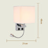 LED USB Wall Light Sconce Indoor Bedroom Bedside Living Room Night Reading Lamp